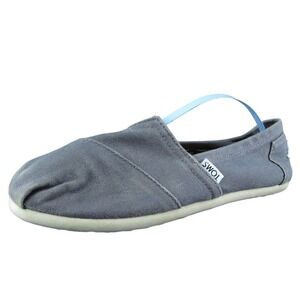 TOMS‎ Alpargata Women Flat Shoes Size 7 Casual Everyday Wear Gray Canvas Slip On